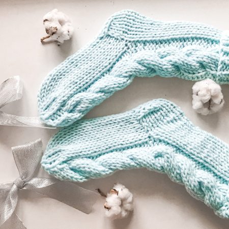 Women knitted woolen socks