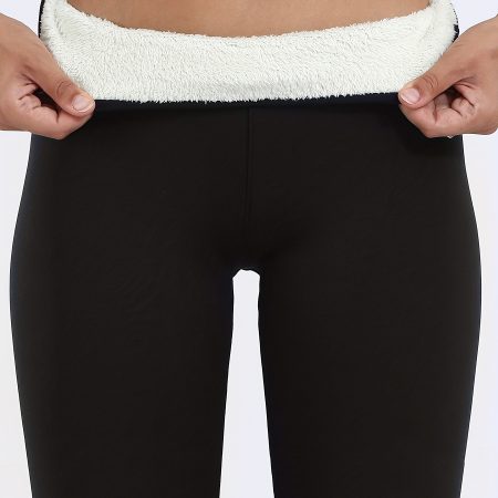 Plush Thermal Pants - Soft & Comfy Slim Elastic Tights For Winter - Women's Lingerie & Sleepwear