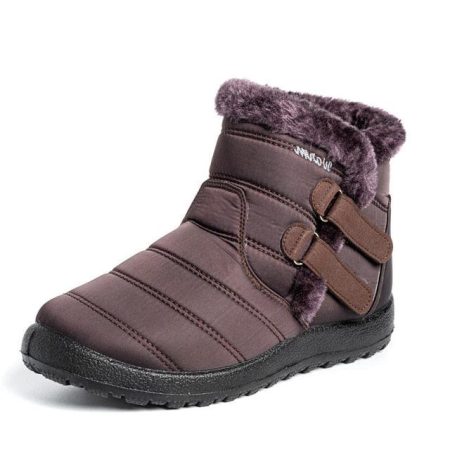 Womens Snow Boots Ankle Hook Look Fur Plush Inside Waterproof Down Winter Boots Shoes Winter Snow Boots Fur Lined Warm A